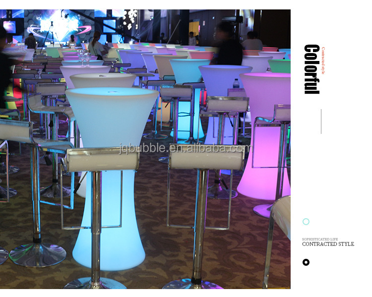 Commercial night club modern bar table hot sale party led table for party customized illuminated cocktail tables for bar decor