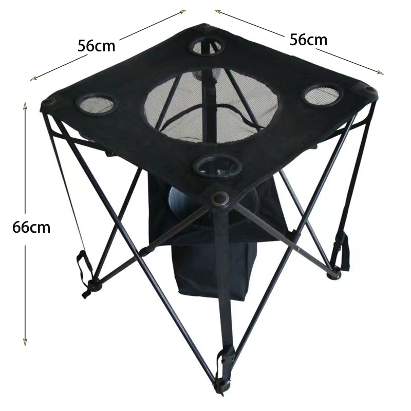 Lightweight and Durable Outdoor Folding Table with Ice Bucket Modern Dining Gear for Easy Camping and Park Use