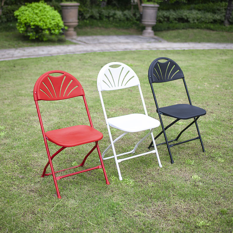 Best Sale Outdoor Garden Party Plastic Folding Chair Foldable Lightweight Plastic White Folding Chair for Events Wedding