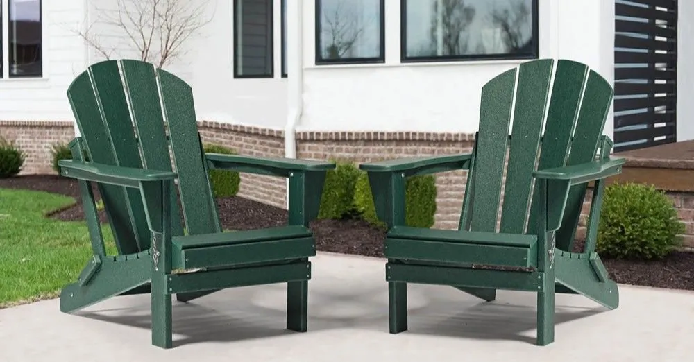 Elegant HDPE Plastic Wood Adirondack Folding Chair for Outdoor Enjoyment
