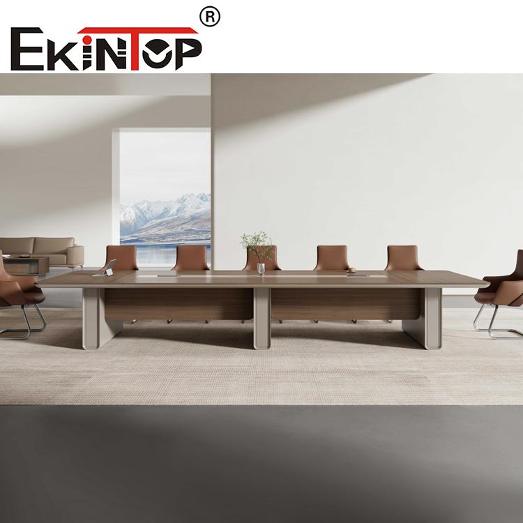 Ekintop Modern Wooden Conference Room Table Luxury Office Furniture Desk Meeting Conference Table and Chairs