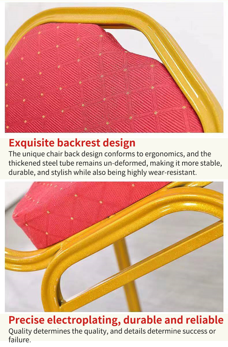 Luxury Modern Upholstered Banquet Chairs with Soft Cushions for Home Bar &amp; Park Use Banquet Chair Stackable Banquet Chair