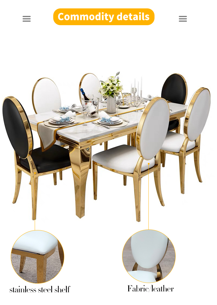 Wholesale Luxury Silver Back Round Blue Upholstered Padded Throne Stainless Steel Hotel Party Event Dining Banquet Wedding Chair