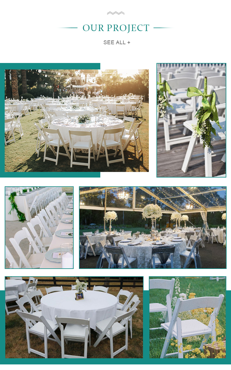 Modern White Wimbledon Plastic Folding Chairs for Event Chair Outdoor Garden Dining Event Hall Weddings Parties Durable
