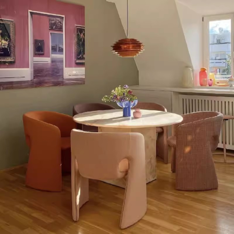 Modern Trendy Minimalist Eco-Friendly Durable Dining Room Reception Chair for Living Room Home Office Hotel Apartment Use