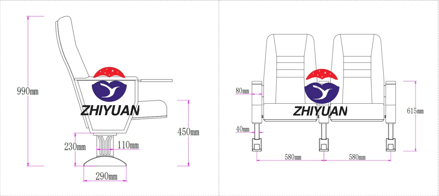Auditorium Chair Dimensions