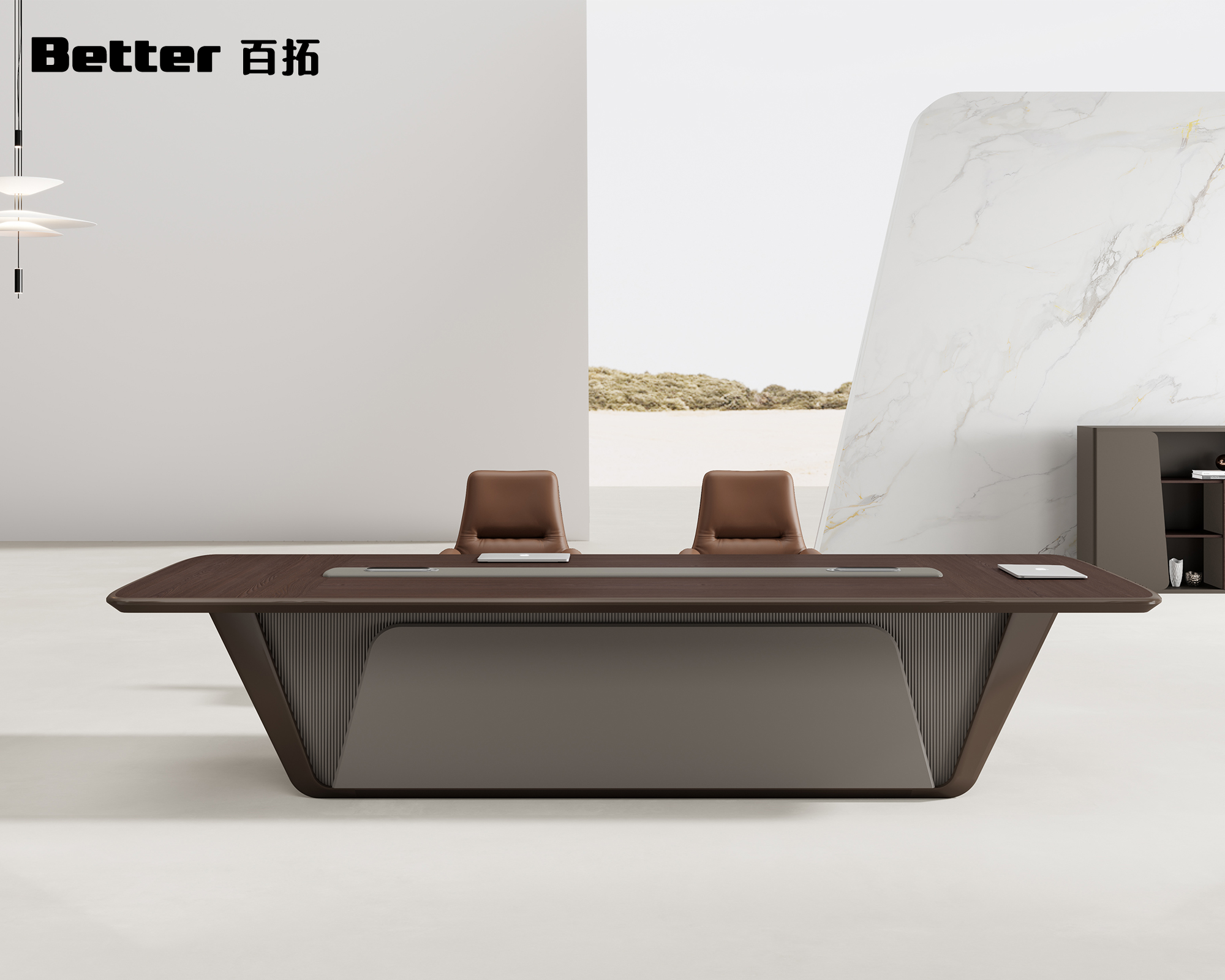 Modern Long Modular Wood Conference Table for Boardroom Conference Room Elegant Meeting Furniture Luxury Commercial Office Table