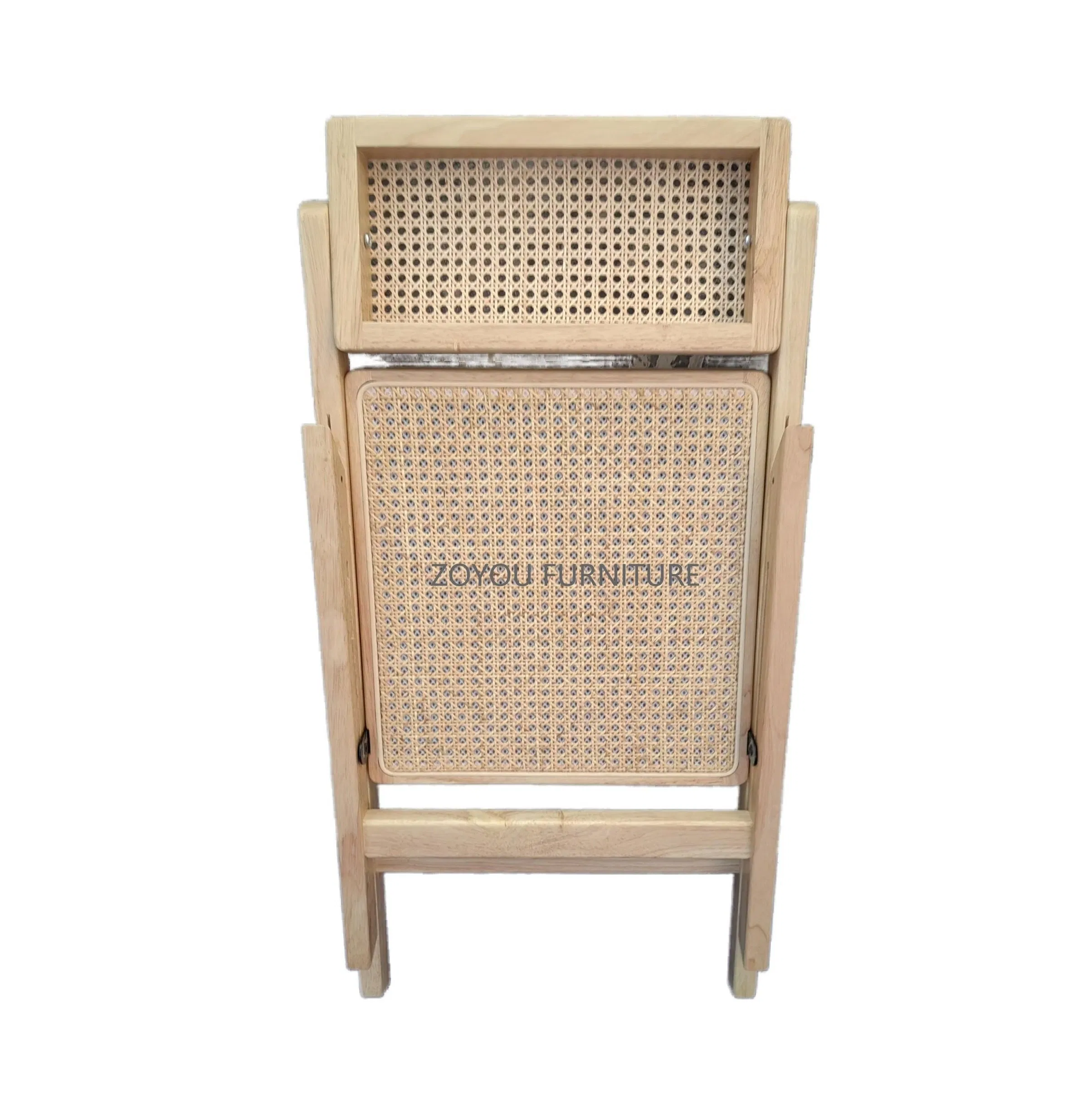 Wholesale Cheap Dining Chair Foldable Wood Chair Solid Wood Wooden Rattan Chair