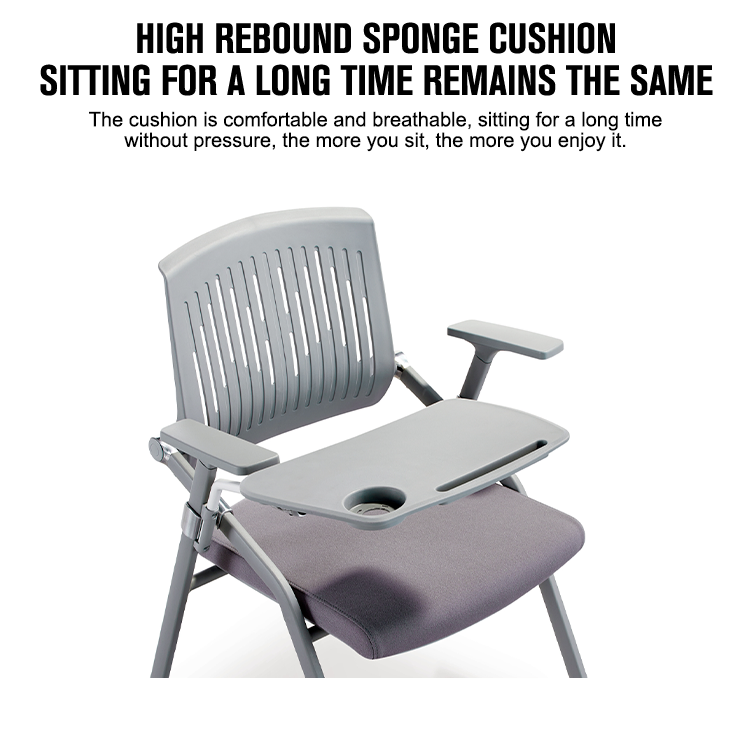 University School Plastic Back Stackable Folding Office Training Room Chair with Wheels