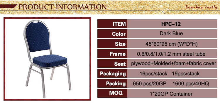 Modern Design Antique Chinese Banquet Chairs Stacking Steel/Metal/Iron Stable Furniture for Hotels Apartment Hospital Use