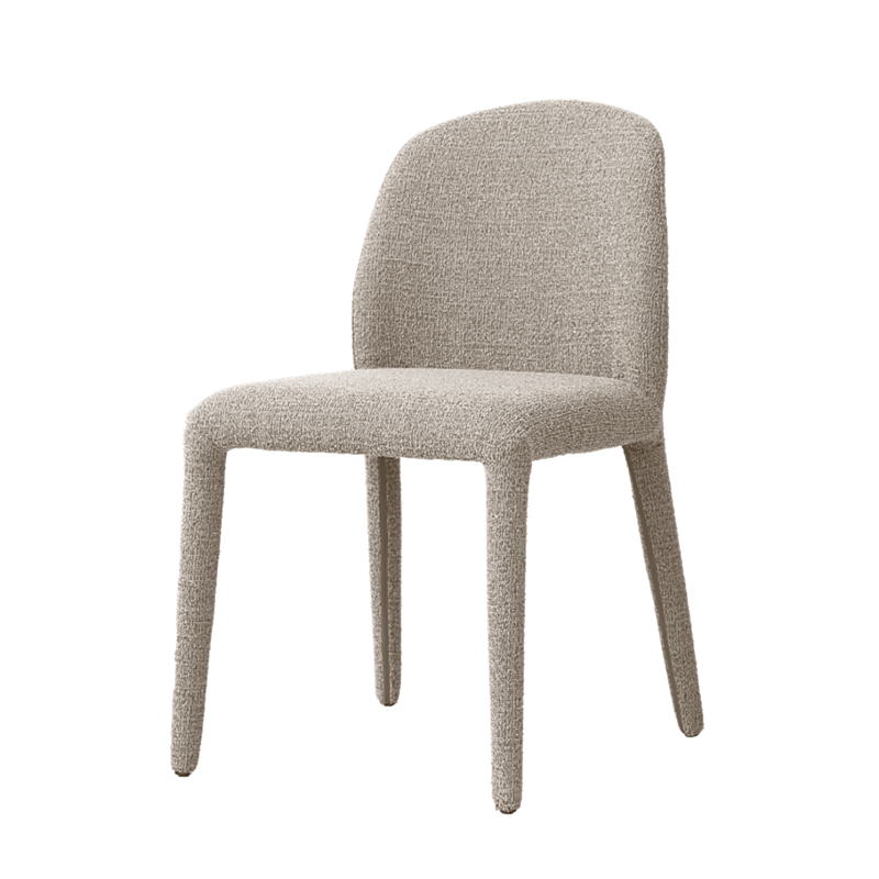 Modern Luxury Leisure Stylish Beige Fabric Hotel Dining Chair