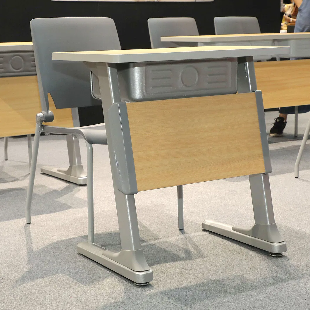 Classroom Double Student Desk and Chair Detailed 8