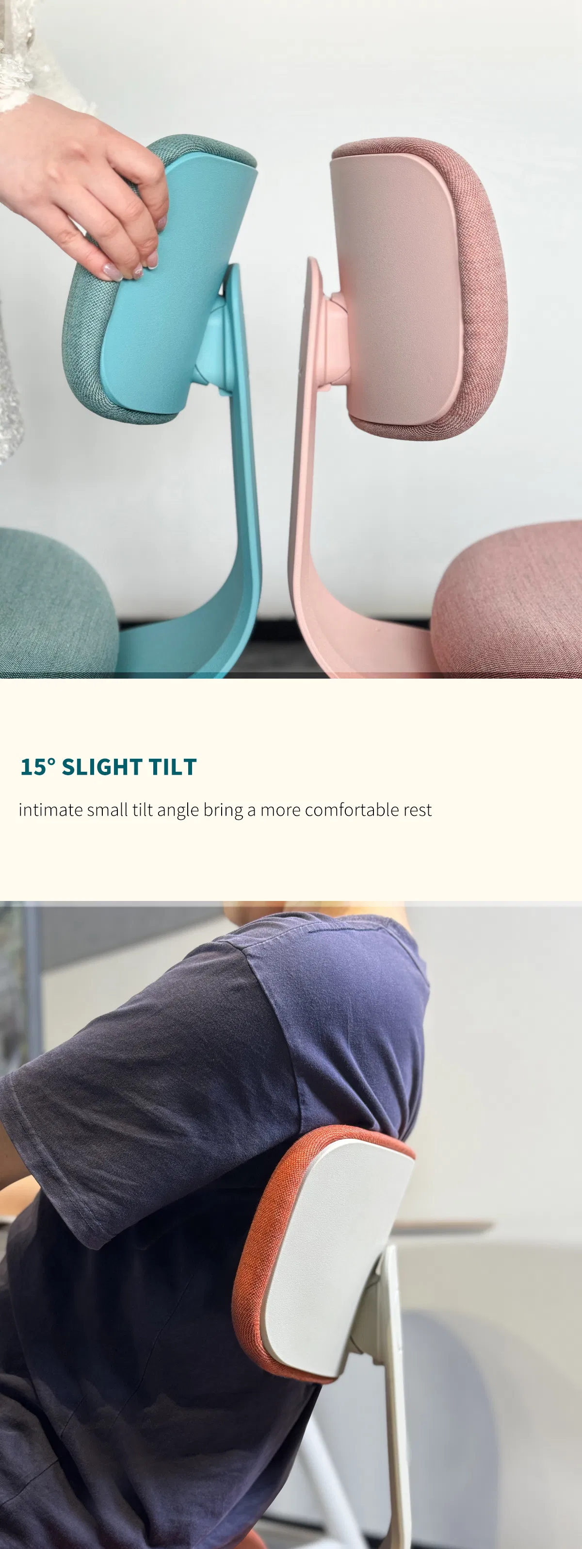 Ergonomic Colorful Plastic Chair Fabric Cushion Upholstery Leisure Swivel Chair Home Office Study Conference Training Chair