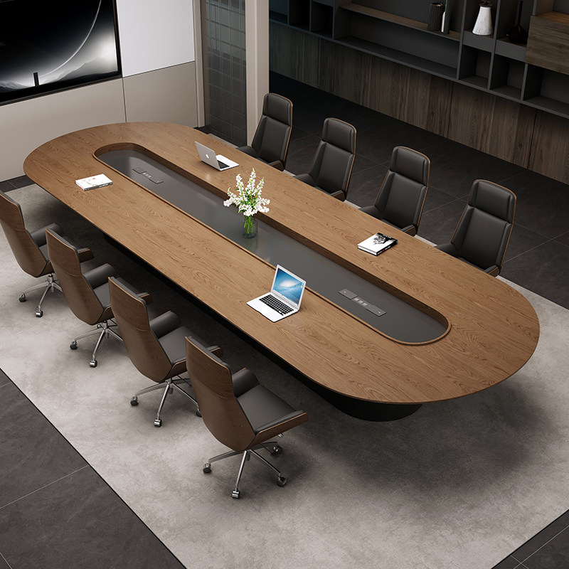 Office Furniture Modern Design Luxury Modern Wooden Conference Table and Chair Office Desk Tableand Chair Set