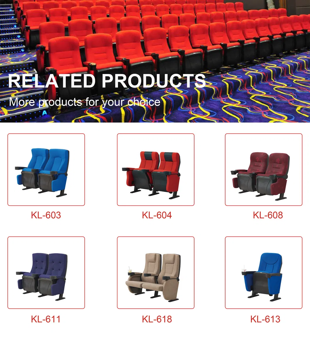 School Furniture Folding Metal Auditorium Church Hall Chair for Theater Furniture (KL-658)