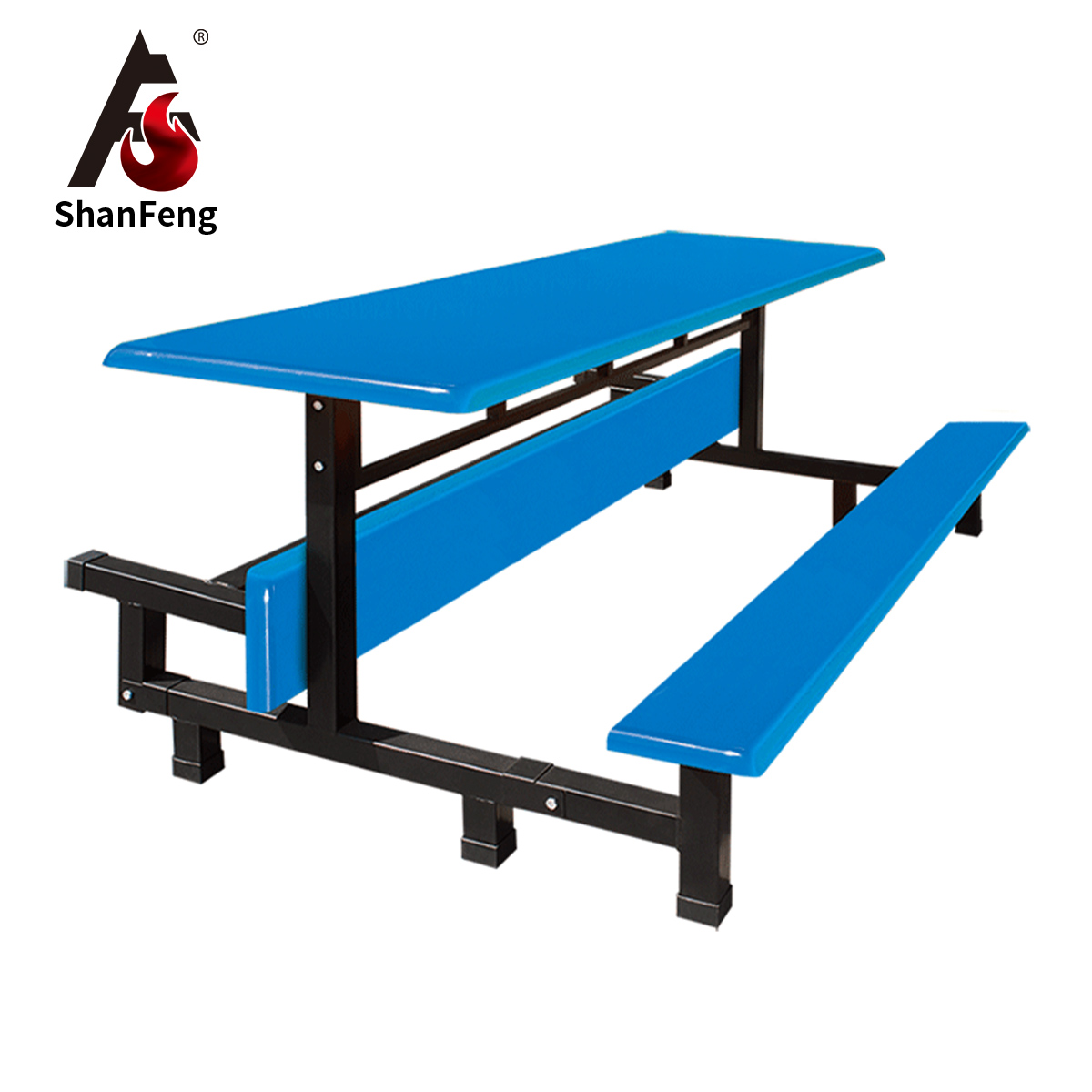 Hot Sale Durable FRP Contemporary Commercial Dining Table with Long Bench for School Restaurant Outdoor Farmhouse &amp; Park Use