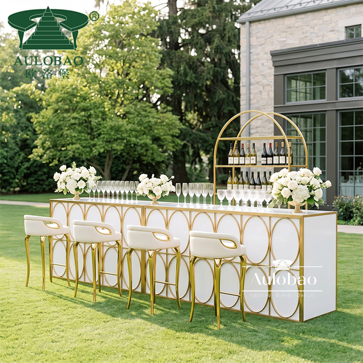 Party Steel Frame Black Pvc Reception Cocktail bar Counter Table for Restaurant