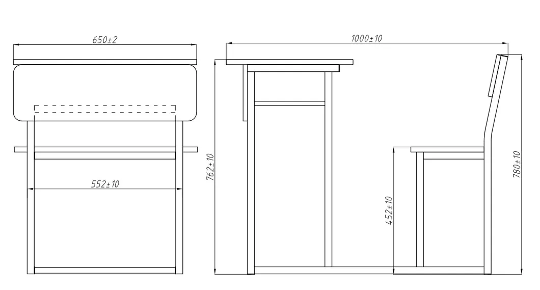 Auditorium Lecture Hall Classroom Study Student Class School Bench Double Desk and Chair Dimension