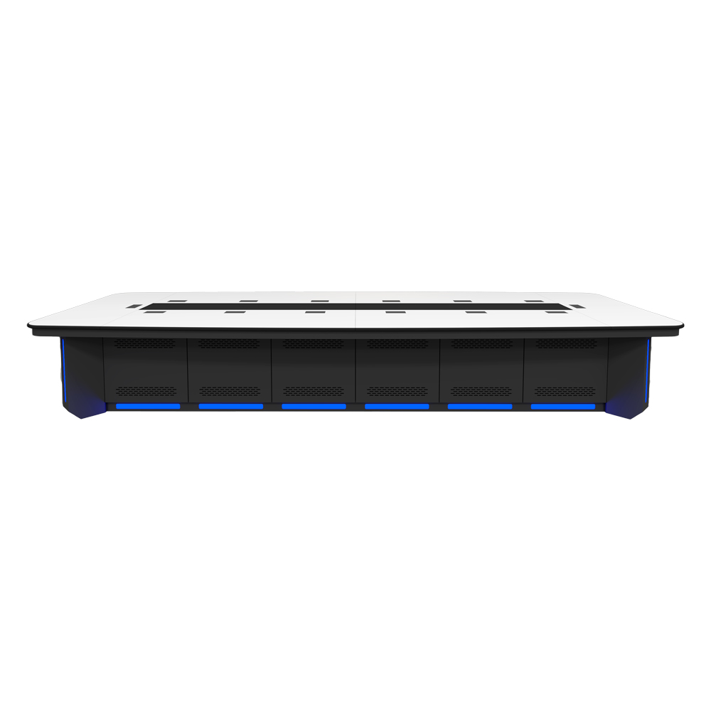 Customized Multi Person Metal Conference Desk, Business Meeting Desk, Board Meeting Room Desk