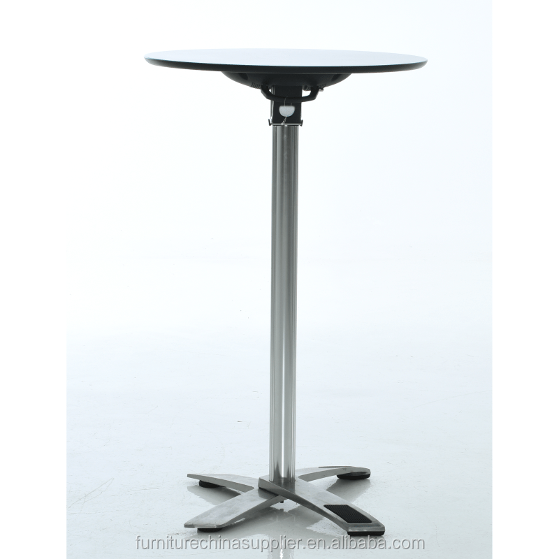 Modern Outdoor Folding Abs High Top Brushed Aluminum Cocktail Table Bar Table BT-210A