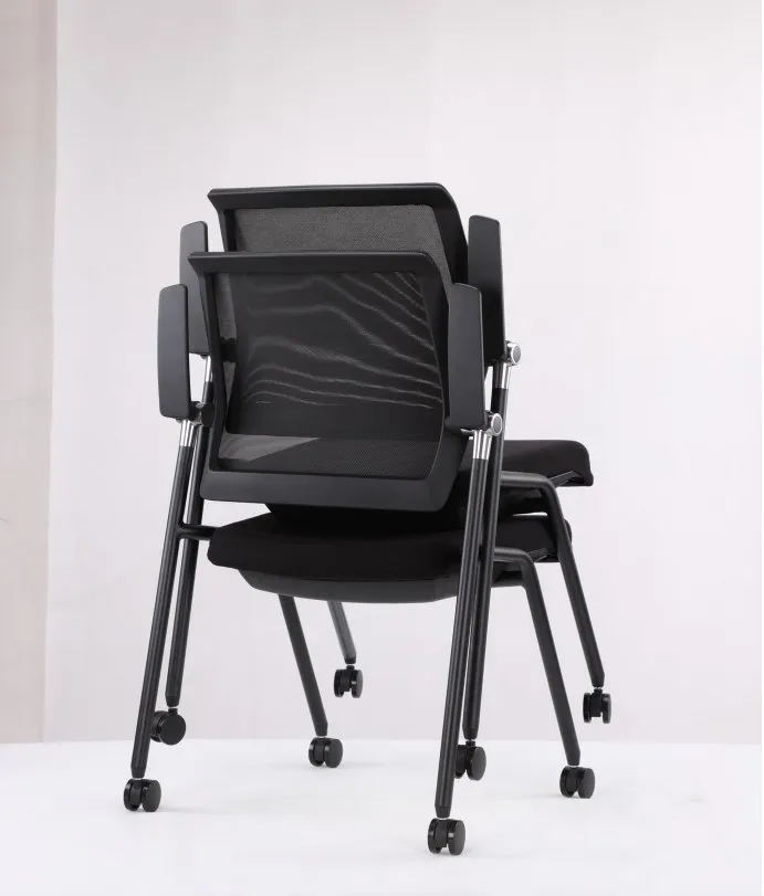 Modern Office Furniture Folding Chair with Armrests Mesh Event Training Chair