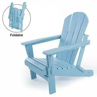 Popular Waterproof Patio Beach Chair Folding Plastic Wood Outdoor Adirondack Garden Chair