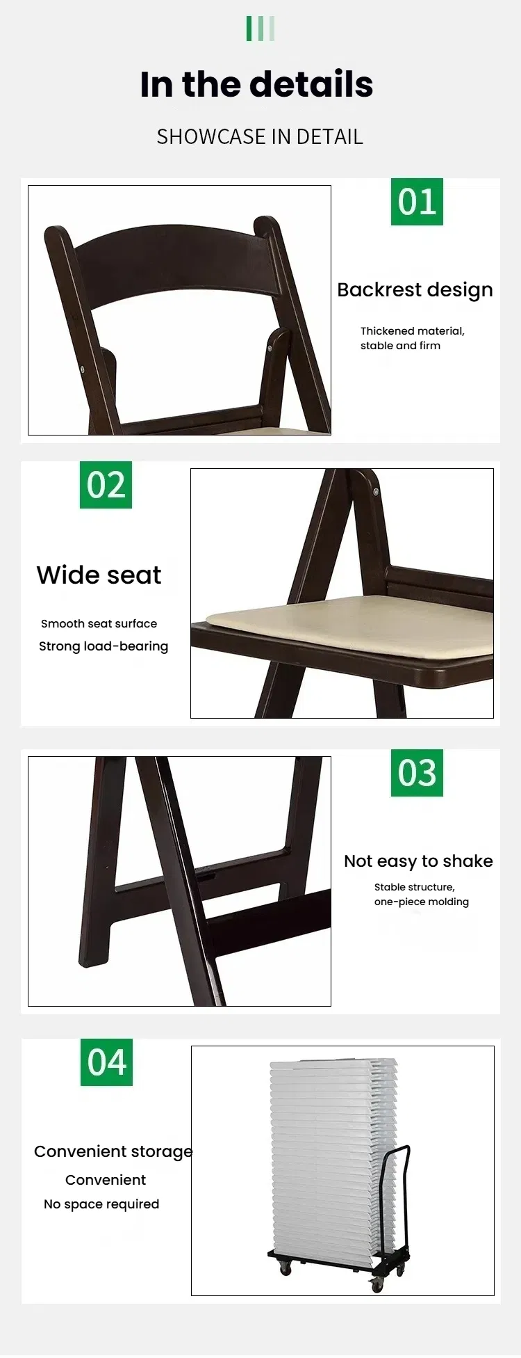Modern Hotel Outdoor Wooden Home Furniture Set Event Office Fold Restaurant Ergonomic Living Room Wedding Stackable Banquet High Back Chair