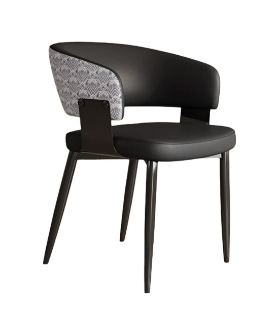 Contemporary Dining Chair with Metal Legs Faux Leather Upholstery Home Furniture Hospitals Hotels Schools Apartments