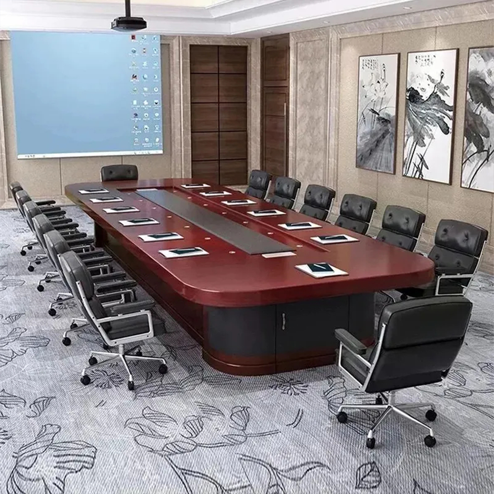 LR-CT-044 Wholesale Price Chinese Style Luxury Office Furniture Wooden Conference Table Premium Meeting Table for Office Room