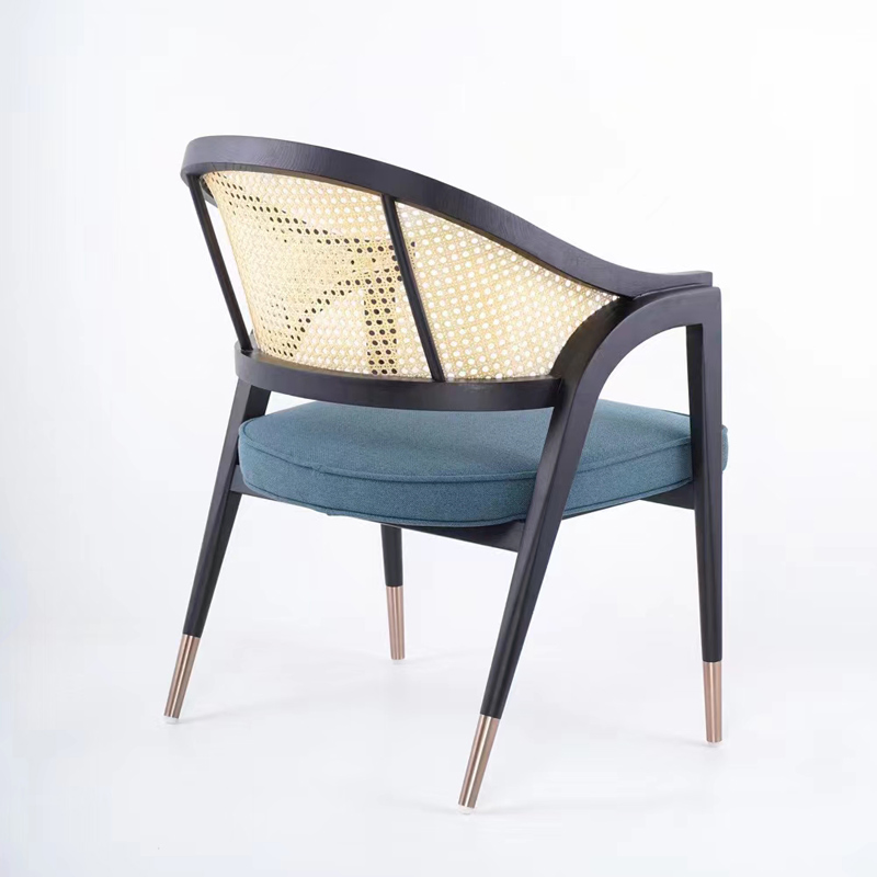Modern Style Commercial Rattan+Wood Folding Wicker Chairs Leisure Dining Chair for Restaurant