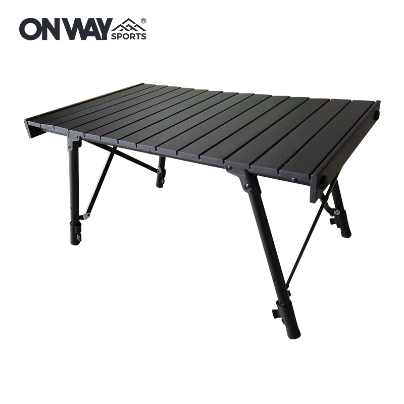 OnwaySports Outdoor Folding Table Foldable Picnic Road Trip Barbecue Table Egg Roll Camping Table