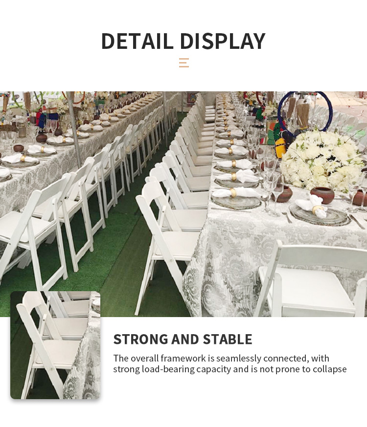 Best Selling Foldable Plastic Chair White Resin Folding Wedding Party Outdoor Chair