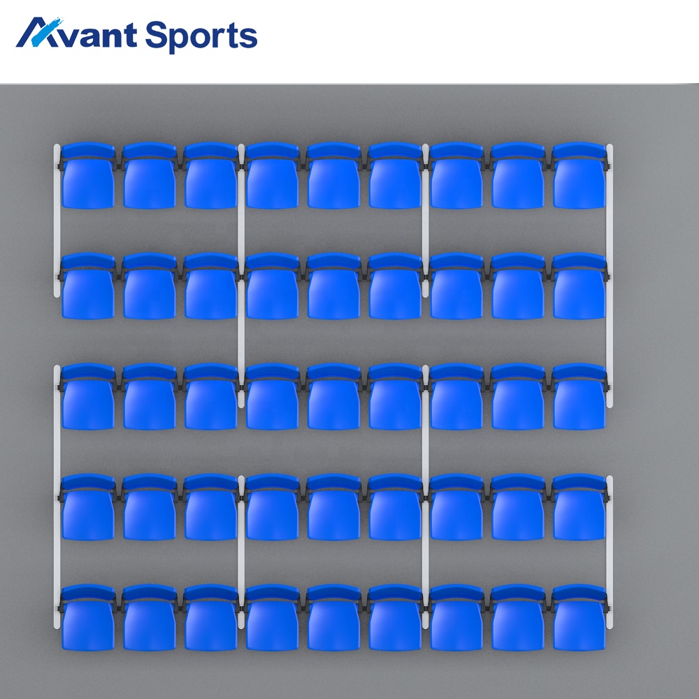 Avant Sports Modular Stackable Stadium Chairs | Foldable Quick-Install &amp; Space-Saving | For Arenas Events HDPE Temporary Seating