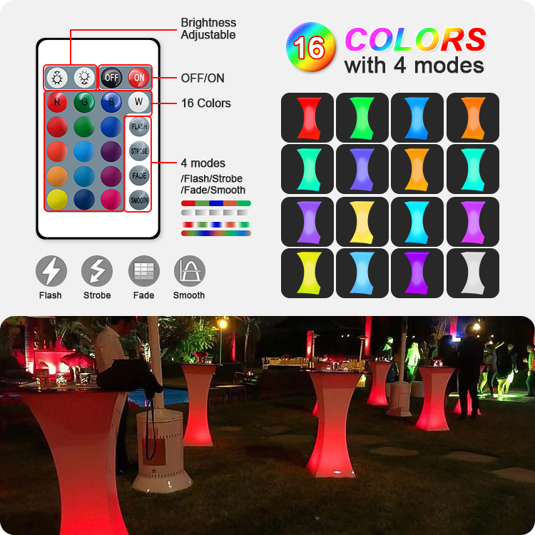 LED Cocktail Table Detail 2