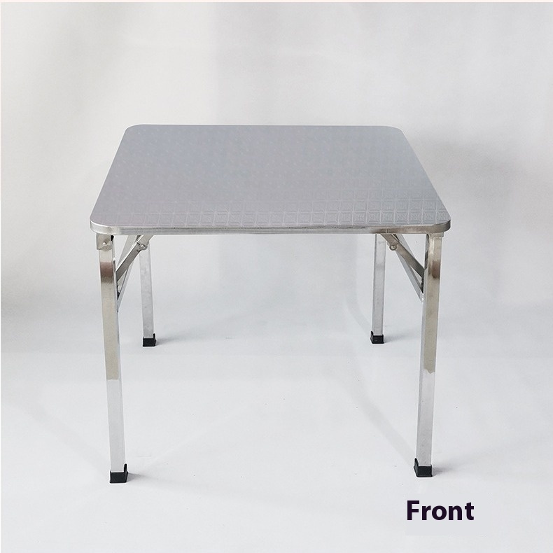 Portable Folding Table White Rectangular Stainless Steel Outdoor Furniture Foldable Catering Dining Camping Folding Tables