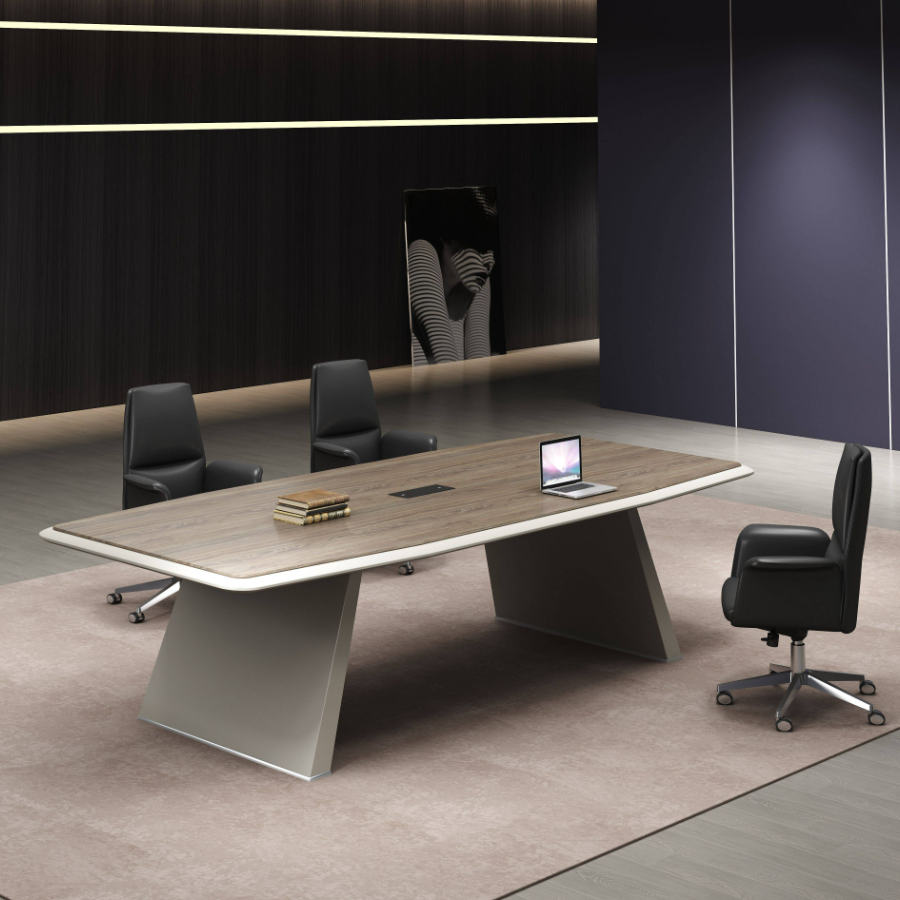 Modern Design Office Meeting Desk Commercial Furniture Conference Table Home Office Training Desk Metal and Panel Wood Style