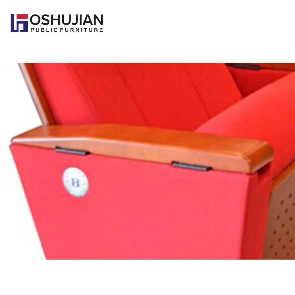 Commercial Public Seating Supplier Wood Fabric Folding Church Auditorium Chair