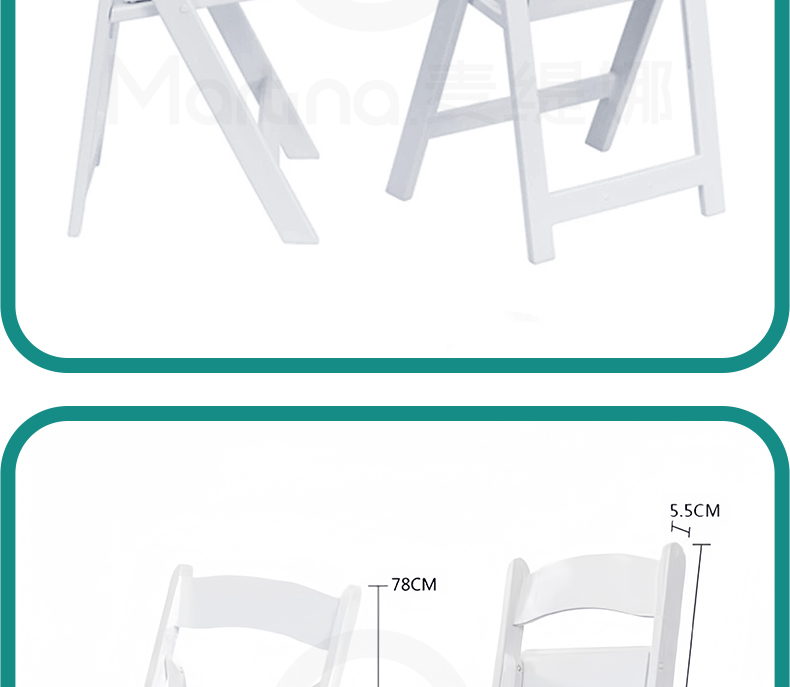 Modern White Wimbledon Plastic Folding Chairs for Event Chair Outdoor Garden Dining Event Hall Weddings Parties Durable