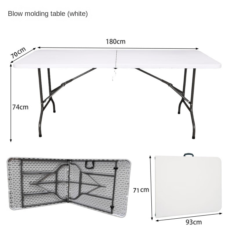 Hot Selling Modern Design Popular Rectangular Plastic Folding Tables for Indoor and Outdoor Events
