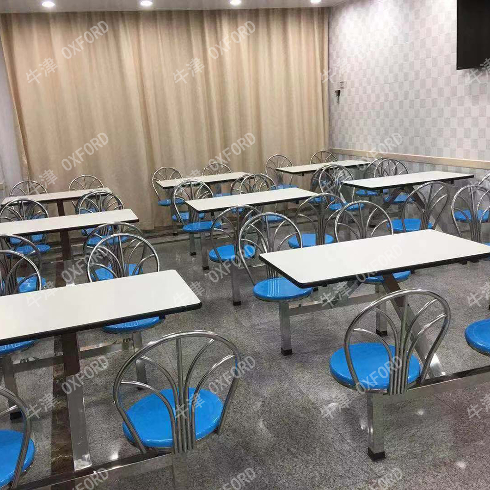 FRP Dinning Table for Four Can Be Used in School Canteen and Restaurant