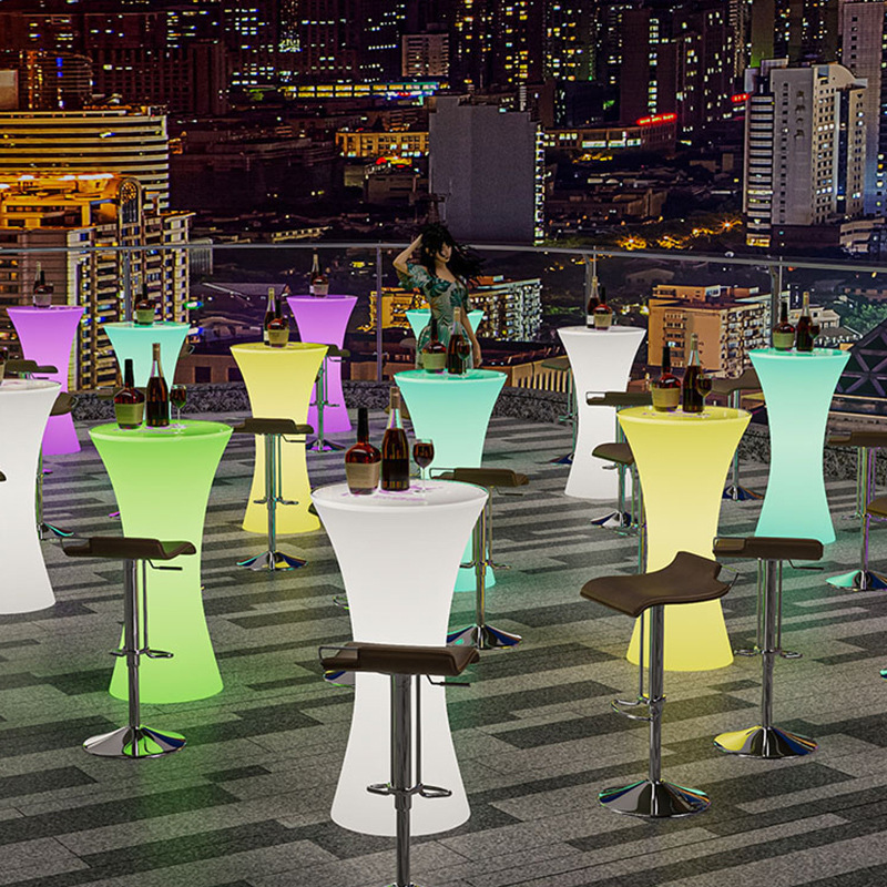 Wholesale Led Bar Table 16 Color Changing IlluminatedTable Waterproof Outdoor Furniture Event Party Led CocktailTable