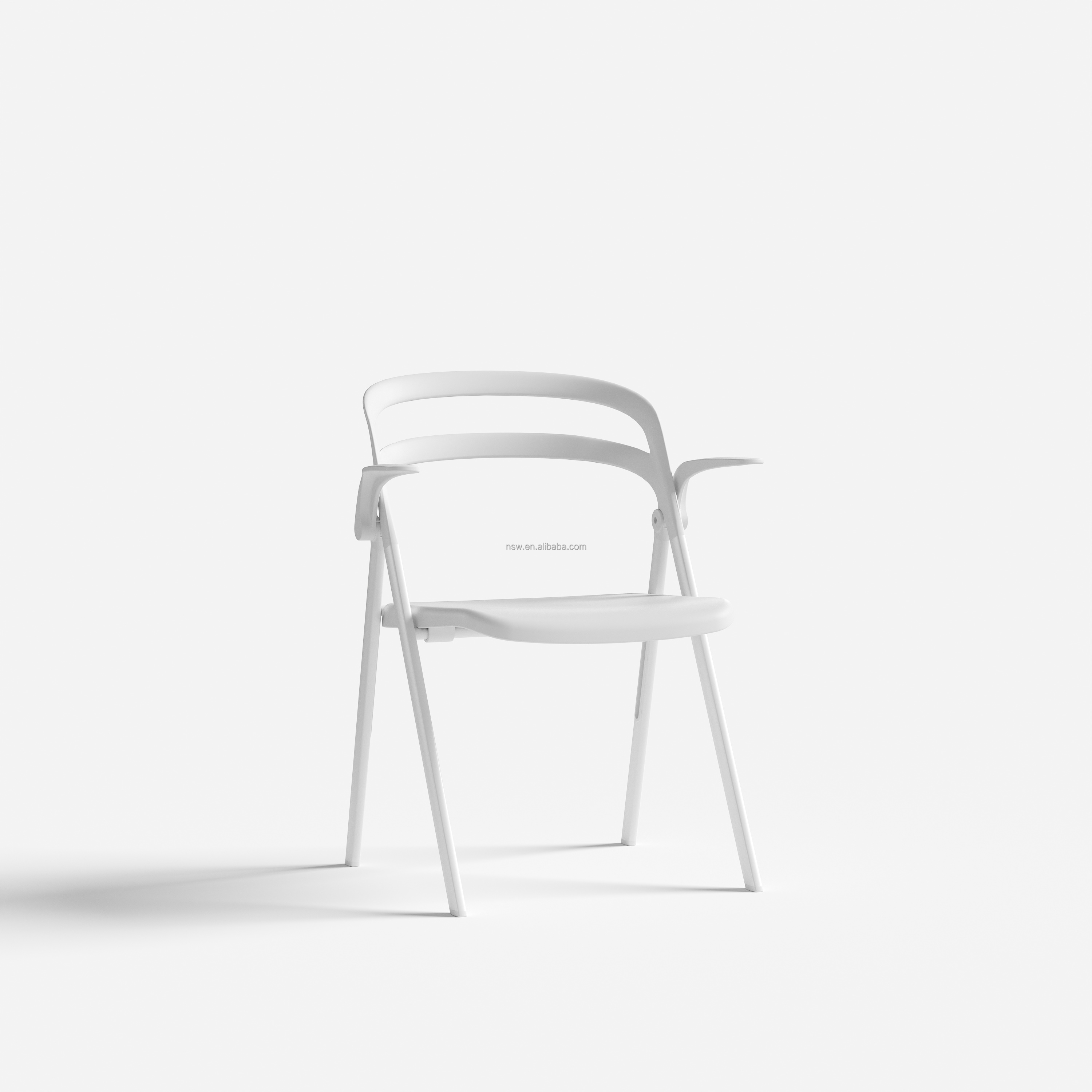 Hot Sale Cheap Colorful Modern Party PP Plastic Outdoor and Indoor Convenient Plastic Folding Chair With Armrest
