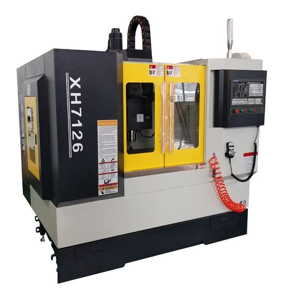 Xh7126 Vertical CNC Milling Machine Center New Fanuc GSK Mitsubishi Siemens Control Systems Single Bt40 Motor Construction