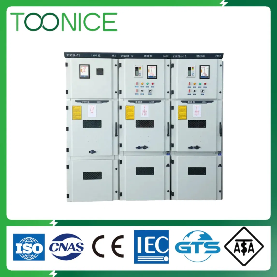 Toonice 12kv 24kv High Medium Voltage Armored Removable Withdrawout Metal Clad Kyn28 Metal Enclosed Switchgear with Circuit Breaker Vcb