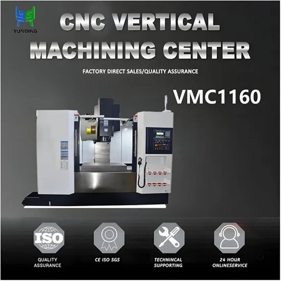 3/4-Axis Vmc1160 Vertical Machining Center with Fanuc Motor &amp; Auto Feed GSK CNC Control System Single Bt40 Spindle