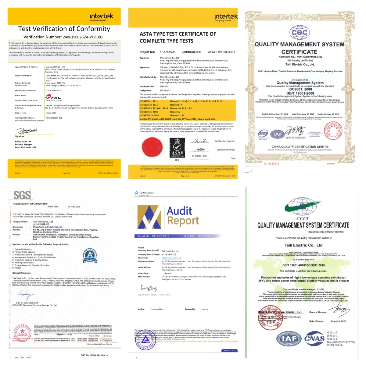 Product Certifications