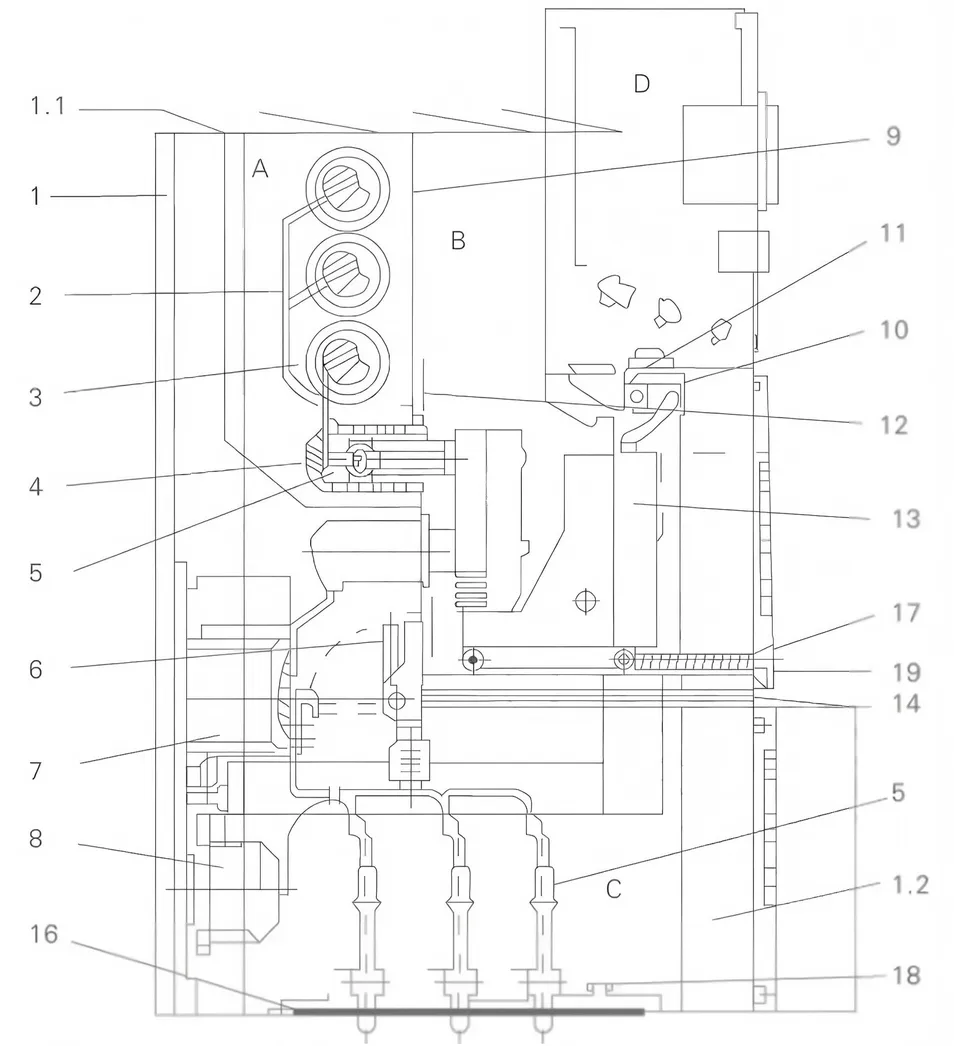KYN28-12 Cross-Sectional Diagram