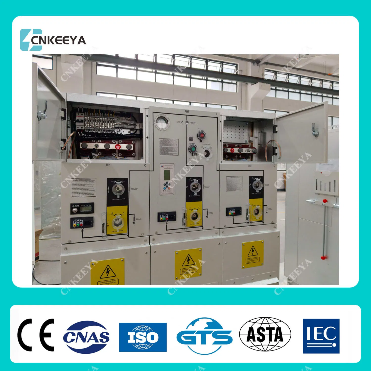 Cnkeeya ISO9001 Approved Wooden Case 325*751*1345mm China Air Insulated Distribution Cabinet Switchgear Hot Sale