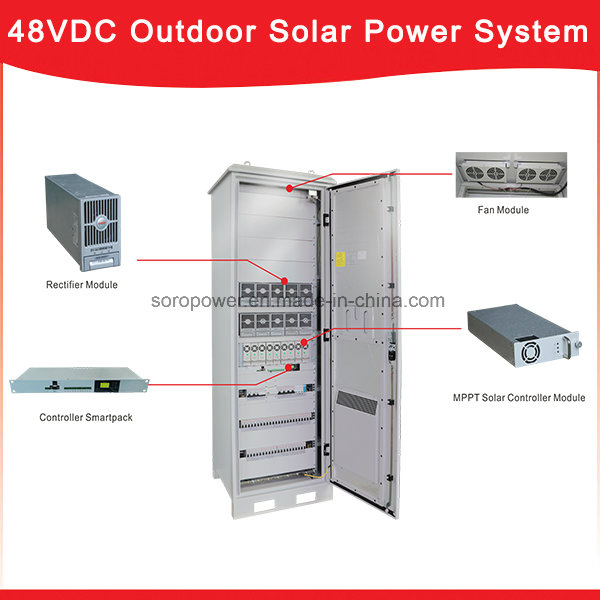 48VDC Hybrid Solar DC Power System with IP55 Protection Degree