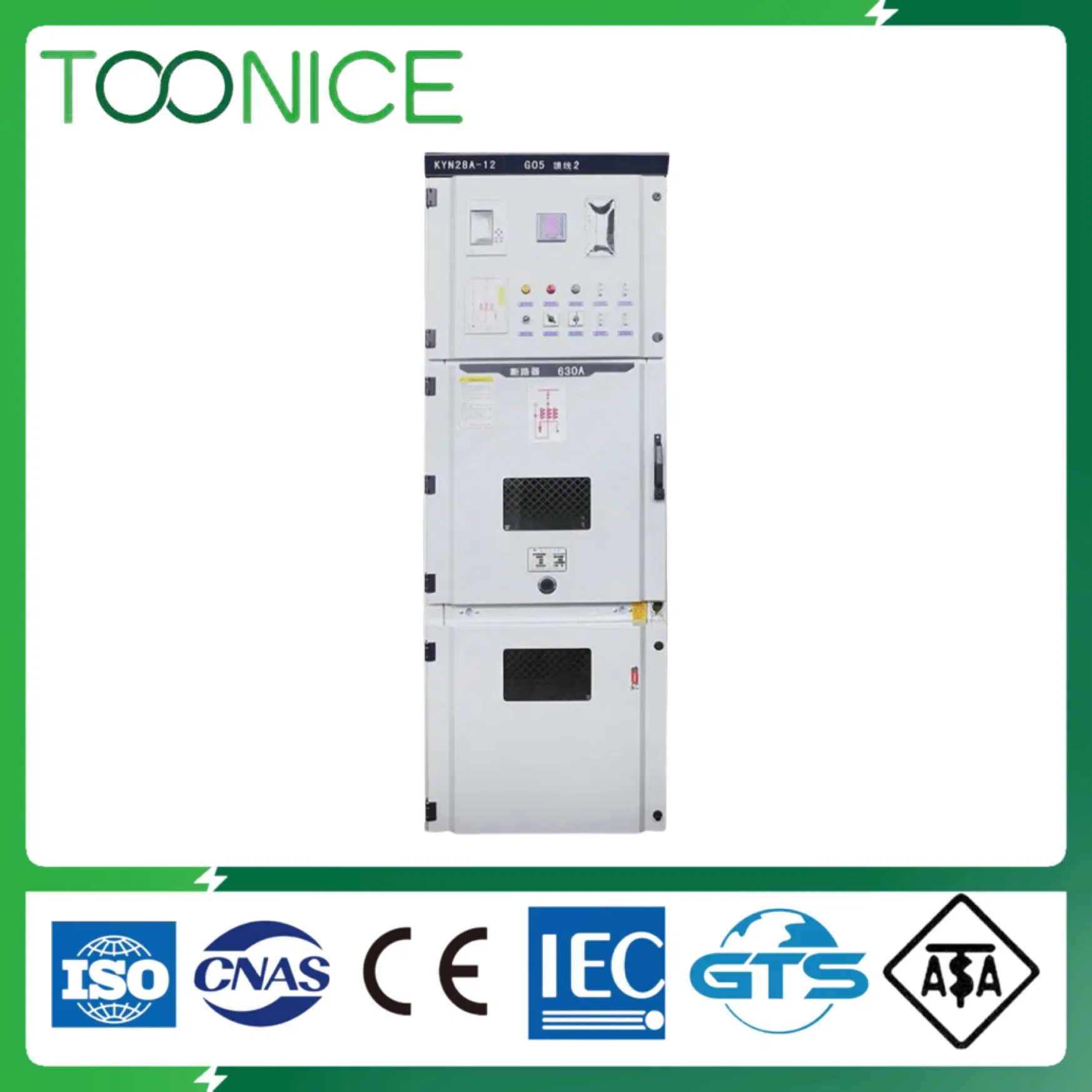 Toonice 12kv 24kv High Medium Voltage Armored Removable Withdrawout Metal Clad Kyn28 Metal Enclosed Switchgear with Circuit Breaker Vcb